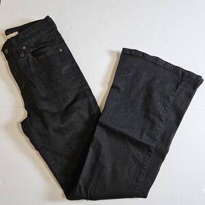 Levi's 726 Flare Jeans Womens 28 Black High Rise Stretch Denim